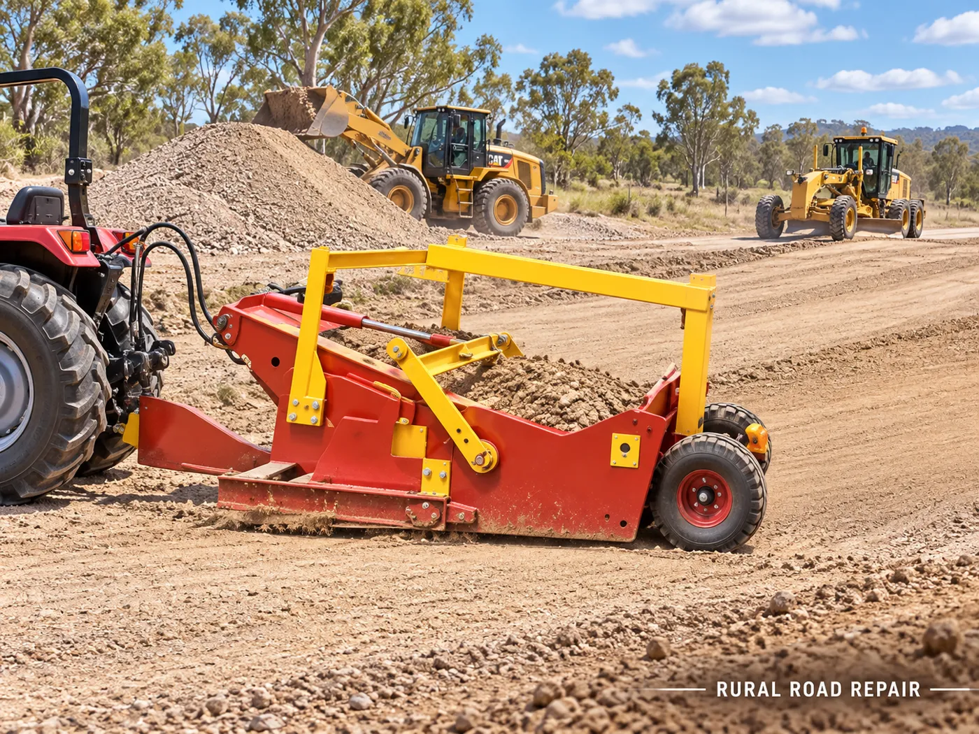 Rural Road Repair in Progress — application concept