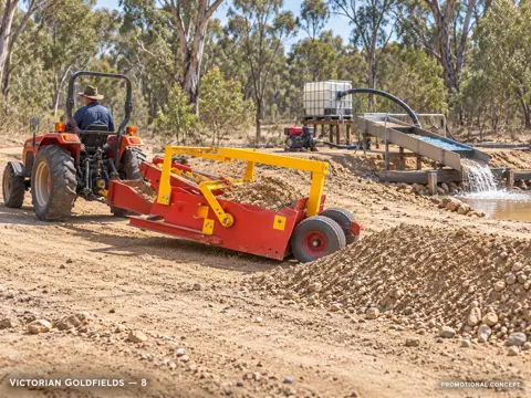 Hauling Gravel to the Victorian Sluice — application concept