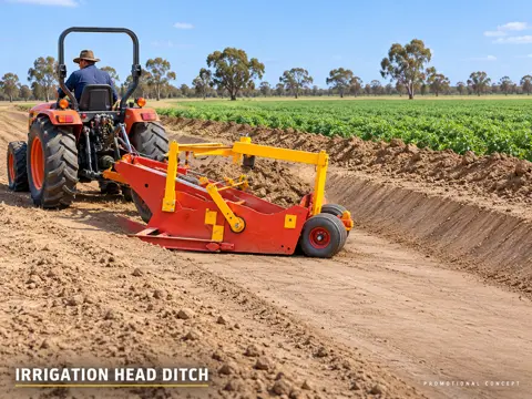 Compact Tractor Forms Irrigation Head Ditch — application concept