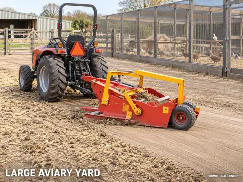 Compact Tractor Aviary Yard Cleanup — application concept