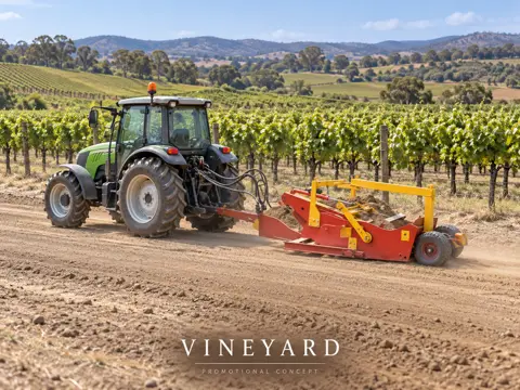 Compact Vineyard Scraper at Work — application concept